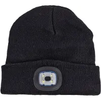 IWH Strickmütze Mütze Beanie Marine LED Lampe Licht 3-Stufen Akku 40008KT