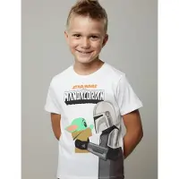 Star Wars Mandalorian T-Shirt, Weiß, 116-122