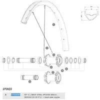Mavic Deemax Dh 27.5 J-bent Speichen 14 Einheiten