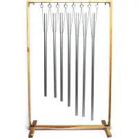 Bahadra Heilungs-Klangrohre Chakra im 7er Set mit Ständer -- 83x110 cm
