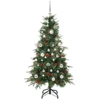 vidaXL Künstlicher klappbarer Weihnachtsbaum Grün 150 cm PE und PVC