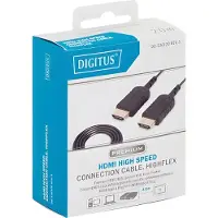 Digitus HDMI High Speed Verbindungskabel mit Ethernet, Typ A, hoch flexibel, 2 m, HDMI Typ A (Standard), HDMI Typ A (Standard), 3840 x 2160 Pixel, 3D, Schwarz