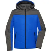 James & nicholson Sportliche Winterjacke mit Kapuze royal/anthracite-melange, Gr. S