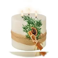 Lumineo LED Kerze batteriebetrieben 3 flammig mit Timer Wachs 15cm Weihnachtsdeko Kerzen Wachskerzen Weihnachtskerzen Warmweiß Dekokerze