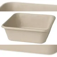 Biopak 360x DUNI Box Bagasse 900 ml Braun ungeteilt