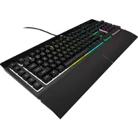 Corsair K55 RGB PRO, Volle Größe (100%), Kabelgebunden, USB, QWERTZ, RGB-LED, Schwarz