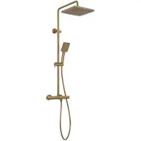 Sapho DAKAR Duschsäule mit Thermostat-Armatur, Gold matt