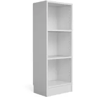 Wellhome - Bücherregal mit 2 Regalböden in der Farbe Weiß 41 x 27 x 108 cm - Turia
