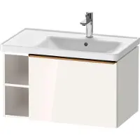 Duravit D-Neo Waschtischunterbau wandhängend, 784x440x452mm, 1 Auszug, 1 offenes Fach seitlich links, mit Griff Bronze gebürstet, DE4257004220000