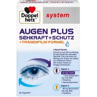 Queisser Pharma GmbH & Co. KG Doppelherz system Augen Plus Sehkraft + Schutz, 60 St. Kapseln
