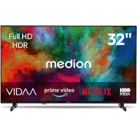 Medion 80 cm (32 Zoll) Full HD Fernseher (Smart-TV, HDR, VIDAA Store, Netflix, Prime Video, Disney+, DAZN, Paramount+, HbbTV, PVR, Bluetooth, MD 832101)