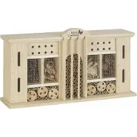 ROYAL GARDINEER XXL-Naturholz-Insektenhotel und Nisthilfe "Grand Hotel", 28 x 50 cm
