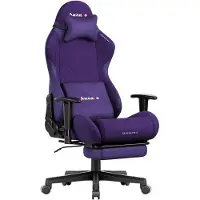 Huzaro Gaming Stuhl Force 5.7 lila, Gaming Sessel mit Fußstütze & 2D-Armlehnen