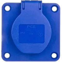 Super Merchant 104-7b Schutzkontakt-Anbausteckdose 70x70 fb IP54 rückwärtig (blau) 1047b