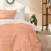 PRIMERA Enrico Coss Perkal Bettwäsche Hannover 240x220 cm + 2x 80x80 cm | orange - orange