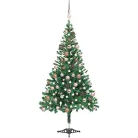 vidaXL Künstlicher Weihnachtsbaum Beleuchtung Kugeln 120cm 230 Zweige