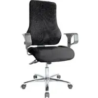 Topstar Top Point Deluxe Bürostuhl, Stoff schwarz, mit Armlehnen, TO29X G20