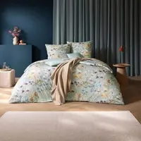 Estella Mako Interlock Jersey Bettwäsche Sonja mint 160x210 cm + 65x100 cm - blau