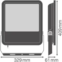 Ledvance LED Fluter 167W 140 lm/W Performance IP66 4099854306563 4000K Schwarz Neutralweiß