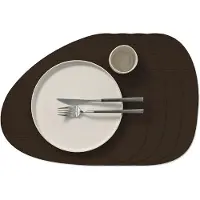 Lind DNA Tischset Glass Mat Curve L Corduroy Nupo Hazel (4er Set)-37 x 44 cm
