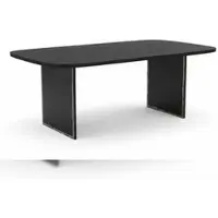 SIT Möbel Esstisch 240 x 100 x 75 cm | Tischplatte Mango 30 mm | Wangen-Metallgestell | schwarz | 16157-11 | Serie TABLES & CO