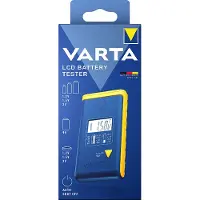 Varta LCD Battery Tester, 9v, AA, AAA, C, D, Alkali, Lithium-Ion (Li-Ion), Nickel-Metallhydrid (NiMH), Blau, Gelb