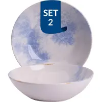 James Cooke Clouded Charm, Schale, Ø 17 cm, 2 Stück, blau/weiß Steinzeug