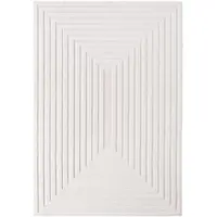 KADIMA DESIGN Balkonteppich 3D Skulptural UV-Beständig Waschbar Strapazierfähig | Creme 240x340 cm Küche Balkon Fußbodenheizung geeignet | ORTLER –