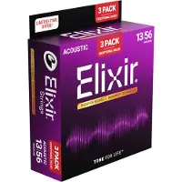 Elixir Phosphor Bronze Nanoweb 13-56 3er-Pack