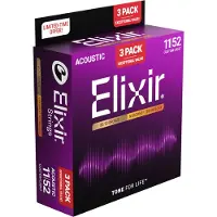 Elixir 16564 - 80/20 Bronze - Akustiske strenge - Nanoweb - Custom Light (11-52) - 3-pak