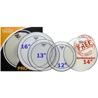 Remo Pinstripe Clear Pro Pack + FREE Snare Head