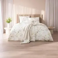 Estella Mako Interlock Jersey Bettwäsche Tanja gelb 140x200 cm + 70x90 cm - gelb;grün;rot