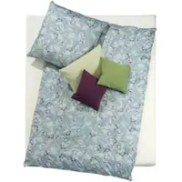 Doris Meyer Interlock Jersey Bettwäsche Runa azurblau 135x200 cm + 80x80 cm - blau;grün