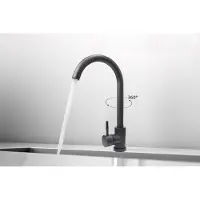 Faizee Home Küchenarmatur Wasserhahn Küche Spüle Armatur, Farbe Auswählen:Grau