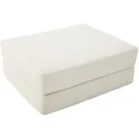 STILVORA Fußschemel Cord Beige 109x95x43 cm, ausklappbar zur Liegefläche