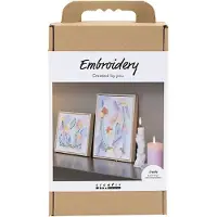 Creativ Company Bastelset Stickerei & Acryl