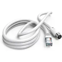 Hama Kabelantenne 75 dB Koax-Stecker auf RJ45-Stecker weiß 2,5 m