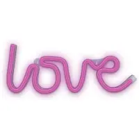 Forever Light Neon LED Light LOVE pink Bat + USB FLNEO5, Leichte Dekorationsfigur, Pink, Polyvinylchlorid (PVC), Ambiente, Kinderzimmer, Wohnzimmer, Restaurant, IP20