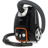 Nedis Staubsauger mit Beutel - Mit Beutel - 700 W - Staubkapazität: 3.0 l - Kombi-Bürste - Aktionsradius: 9.00 m - Steuerung Staubsauger - H13 - Anthrazit / Orange / Schwarz