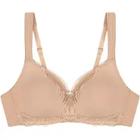 Triumph Bügelloser BH "Modern Lace+Cotton" Spitzeneinsätze, starker Halt ohne Bügel, atmungsaktiv, leicht