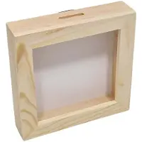 Playwood Holzspardose Plexiglas mit weisser Rückseite klein