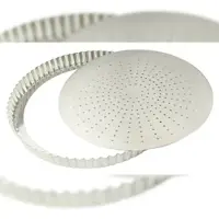 Gobel - Tortenform, geriffelt, perforiert - Weißblech - Hebeboden - Ø 22 cm H 2,8 cm - 126425