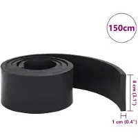 vidaXL Gummileiste für Schneepflug Schwarz 150x8x1 cm