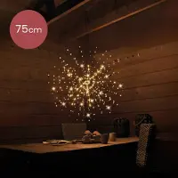 Lumineo Maststern Kupfer mit 144 Mikro-LED-Leuchten - super warmweiß - Ø 75CM