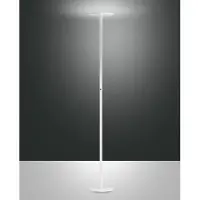 FABAS LUCE Regina - Runde, verstellbare LED-Stehleuchte aus weißem Metall, H. 180 cm, - Integriertes 35-W-LED-Licht, CCT (3000 K - 6000 K)