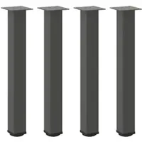 Helloshop26 - Set mit 4 verstellbaren Konsolentischbeinen 72-74 cm modernes Design elegante Ausführung in anthrazitfarbenem Stahl