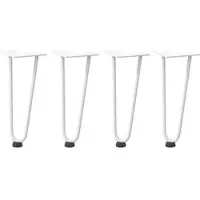 Helloshop26 - Set mit 4 Haarnadelbeinen für einen 30 x 30 x 30 cm großen Couchtisch stabil mit verstellbaren Gleitern massiver 02_0056716