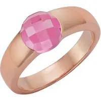 Jamelli Ring Silber 925 rosé-vergoldet mit lavendel-farbenen Quarz-Stein (beh.)