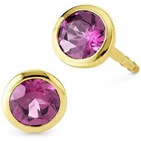 Orolino Ohrringe Gold 585 mit 2x Pink Rhodolith