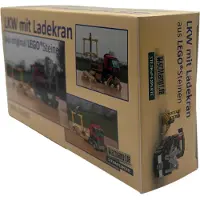 LEGO LKW mit Ladekran, Paletten & Nummernschild – Baustellenfahrzeug für City, Transport & Baustelle